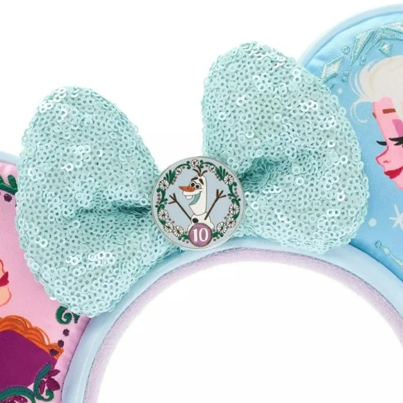 Disney Frozen 10th Anniversary Elsa Anna Olaf Mickey Minnie Ears Headband - Picture 7 of 7